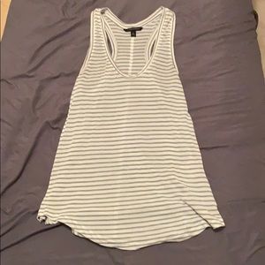 Grey and white striped tank